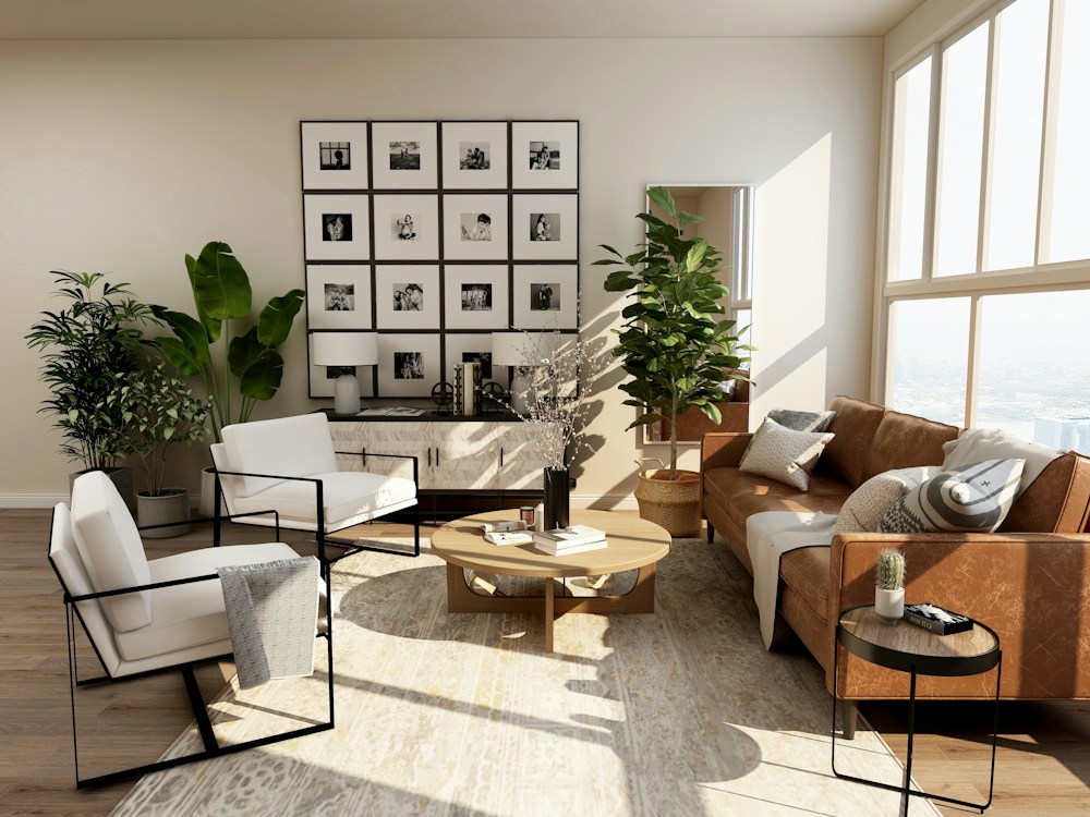 A calm, thoughtfully furnished living room